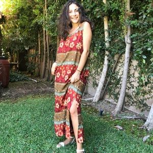 Vintage Floral Maxi Dress